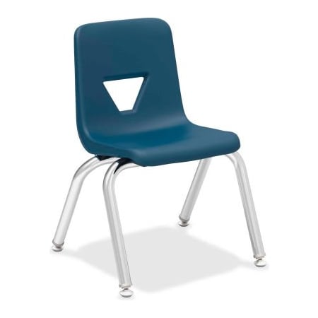 Lorell Lorell 12" Stacking Student Chair - Navy - 4/Pack 99881